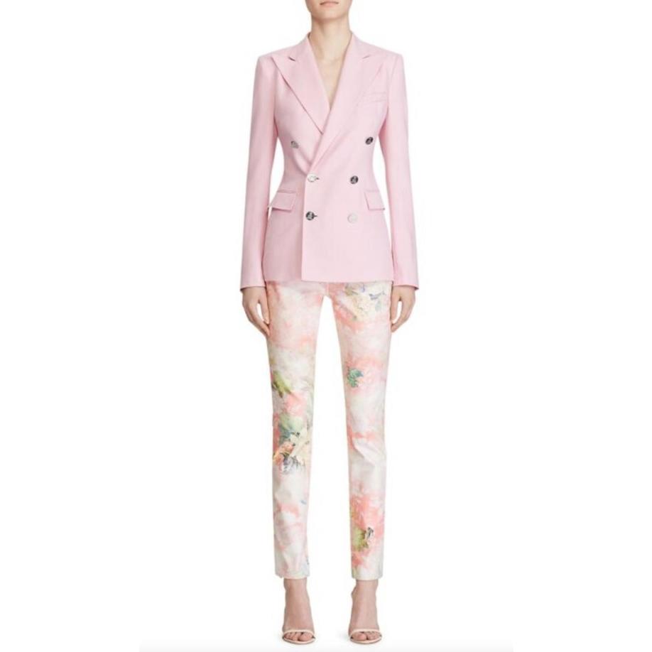 Ralph Lauren Collection Purple Label Floral Denim High-Rise Slim Jeans $990 #X